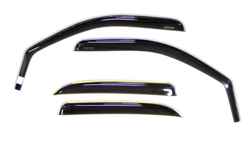 Side Window Visor - Snap-In / Stick-On - Front / Rear - 3 mm Thick - Plastic - Dark Smoke - GM Fullsize SUV 2007-14 - Kit