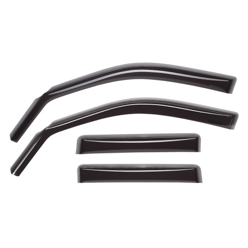 Side Window Visor - Snap-In / Stick-On - Front / Rear - 3 mm Thick - Plastic - Dark Smoke - SuperCrew - GM Midsize SUV - Kit