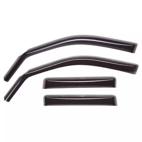 Side Window Visor - Snap-In / Stick-On - Front / Rear - 3 mm Thick - Plastic - Dark Smoke - GM Midsize Crossover 2018-22 - Kit