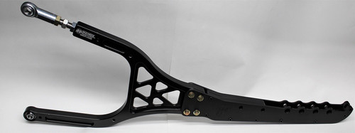 Torque Link - Lift Arm - 35 to 41 in Long - Aluminum - Clear Anodized - Dirt Late Model - Aluminum - Black Anodized - Each