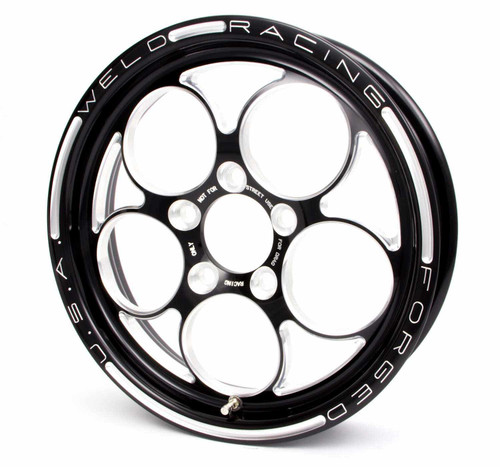Wheel - Magnum 1-Piece - 15 x 3.5 in - 1.750 in Backspace - 5 x 4.75 in Bolt Pattern - Aluminum - Black Anodized - Each