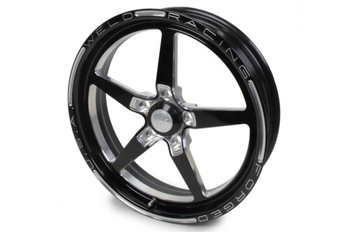 Wheel - Alumastar Frontrunner - 17 x 4.5 in - 2.250 in Backspace - 5 x 4.50 in Bolt Pattern - Aluminum - Black Anodized - Each
