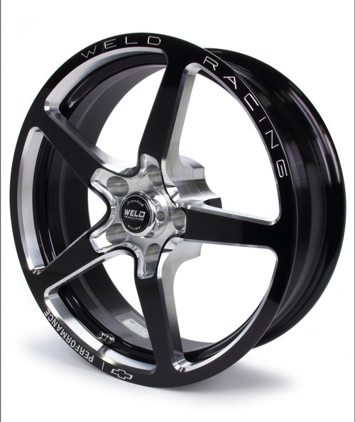 Wheel - GM Alumastar Frontrunner - 18 x 6 in - 2.700 in Backspace - 5 x 120 mm Bolt Pattern - Aluminum - Black Anodized / Machined - Each