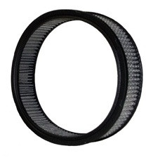 Air Filter Element - Round - 14 in Diameter - 3 in Tall - Wire Mesh Included - Paper - White - Asphalt - Each