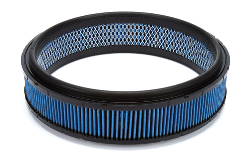 Air Filter Element - Classic Profile - Round - 14 in Diameter - 3 in Tall - Wire Mesh Included - Reusable Cotton - Blue - Each