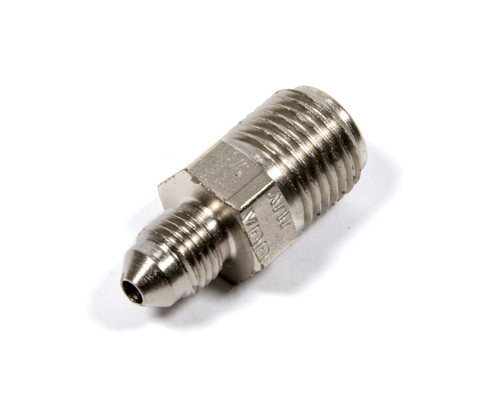 Fitting - Adapter - Straight - 3 AN Male to 9/16-18 in Inverted Flare Male - Steel - Nickel Plated - 1/4 in Hardline - Each