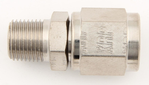 Fitting - Adapter - Straight - 4 AN Female Swivel to 1/8 in NPT Male - Steel - Nickel Plated - Each