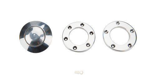 Horn Button - Dome - Aluminum - Polished - 5 / 6-Bolt Steering Wheels - Each Horn Button - Dome - Aluminum - Polished - 5 / 6-Bolt Steering Wheels - Each