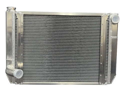 Radiator - 27.99 in W x 18 in H x 2.25 in D - Triple Pass - Driver Side Inlet - Passenger Side Outlet - Aluminum - Natural - Ford - Super Late Model - Each