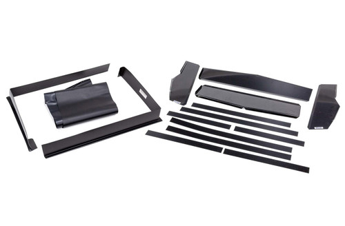 Radiator Duct - Street Stock - 24.25 x 17.75 in Core Radiators - Plastic - Black - Chevy Monte Carlo 1988 - Kit