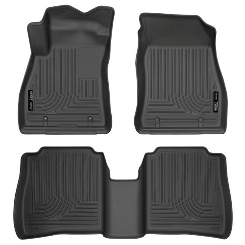 Floor Liner - WeatherBeater - Front / 2nd Row - Plastic - Black / Textured - Nissan Sentra 2014-18 - Kit