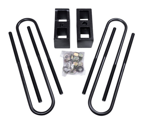 Leaf Spring Block - 2.25 in Lift - Hardware Included - Rear - Iron - Natural - GM Fullsize Truck 2025 - Kit