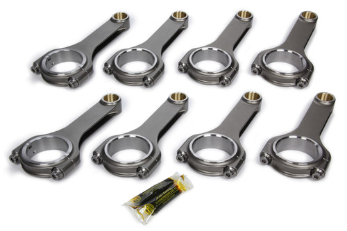 Connecting Rod - Ultra Light - H Beam - 6.000 in Long - Bushed - 7/16 in Cap Screws - ARP2000 Bolt - Small Block Chevy - Set of 8