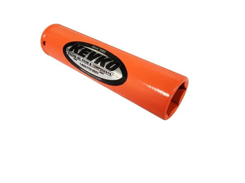 Lug Nut Socket - 3/8 in Drive - 6 in Long - Steel - Orange Powder Coat - 1 in Lug Nuts - Each