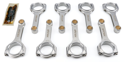 Connecting Rod - H-Beam - 6.000 in Long - 7/16 in Cap Screws - Billet Steel - Small Block Chevy - Set of 8