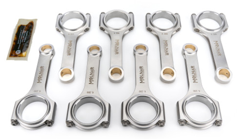 Connecting Rod - H-Beam - 6.200 in Long - 7/16 in Cap Screws - Billet Steel - Mopar Gen III Hemi - Set of 8