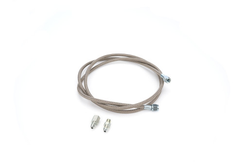 Gauge Line Kit - 4 AN 72 in Long - 4 AN Female to 4 AN Female - Fittings Included - PTFE - Braided Stainless - Mechanical Pressure Gauges - Kit