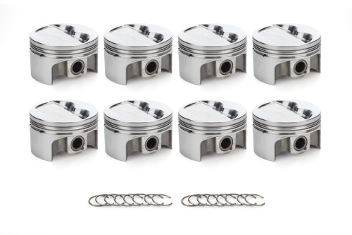 Piston - AutoTec - Forged - Dished - Dish - 4.030 in Bore - 1.550 in Compression Height - 1.5 x 1.5 x 3.0 mm Ring Grooves - Minus 12.30 cc - Coated Skirt - Small Block Chevy - Set of 8