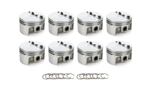 Piston - AutoTec - Forged - Flat Top - 4.030 in Bore - 1.600 in Compression Height - 1.5 x 1.5 x 3.0 mm Ring Grooves - Minus 5.00 cc - Small Block Ford - Set of 8
