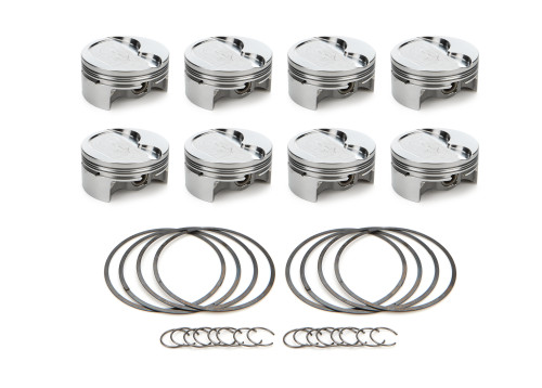 Piston - AutoTec - Forged - Dished - Dish - 4.010 in Bore - 1.110 in Compression Height - 1.5 x 1.5 x 3.0 mm Ring Grooves - Minus 10.00 cc - GM LS-Series - Set of 8
