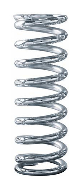 Coil Spring - Coil-Over - 2.5 in ID - 12 in Length - 200 lb/in Spring Rate - Steel - Chrome - Each