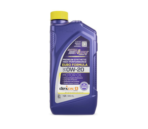 Motor Oil - Euro Formula - 0W20 - Synthetic - 1 qt Bottle - Each