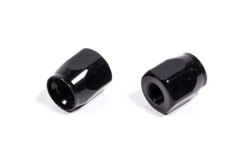 Fitting - Hose End - Socket - 6 AN Female Threads - Aluminum - Black Anodized - Pair