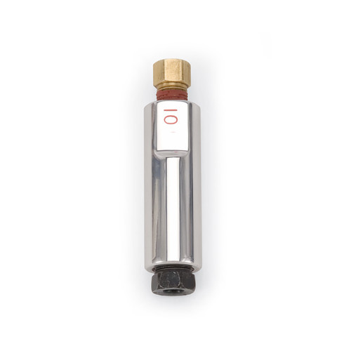 Residual Pressure Valve - 10 lb - 3/8 in NPT Inlet - 3/8 in NPT Outlet - Aluminum - Polished - Each