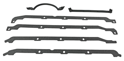 Oil Pan Gasket - Multi-Piece - 0.097 in Thick - Fiber - Big Block Chevy - Kit