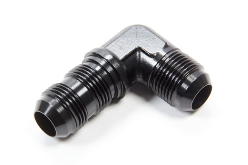 Fitting - Bulkhead - 90 Degree - 12 AN Male to 12 AN Male Bulkhead - Aluminum - Black Anodized - Each