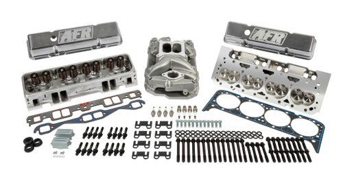 Top End Kit - Enforcer Series - Cylinder Heads / Valve Covers / Gaskets / Hardware / Intake Manifold / Spark Plugs - Aluminum - Natural - Small Block Chevy - Kit