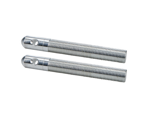 Hood Pin - 0.5 in OD x 4 in Long - Aluminum - Clear Anodized - Pair