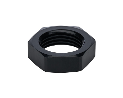 Bulkhead Fitting Nut - 8 AN - Aluminum - Black Anodized - Each