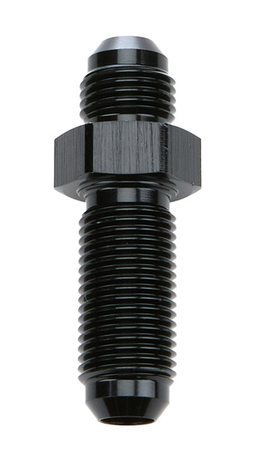 Fitting - Bulkhead - Straight - 6 AN Male to 6 AN Male Bulkhead - Aluminum - Black Anodized - Each