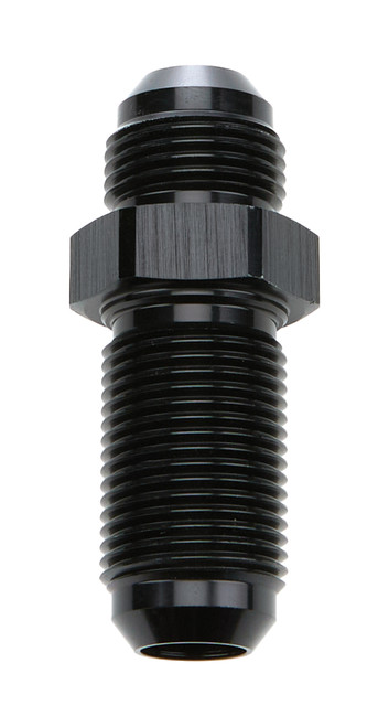 Fitting - Bulkhead - Straight - 10 AN Male to 10 AN Male Bulkhead - Aluminum - Black Anodized - Each