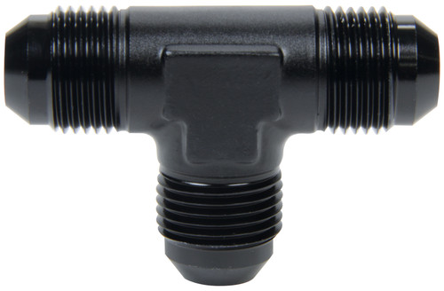 Fitting - Adapter Tee - 4 AN Male x 4 AN Male x 4 AN Male - Aluminum - Black Anodized - Each