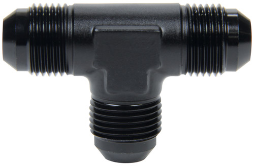 Fitting - Adapter Tee - 8 AN Male x 8 AN Male x 8 AN Male - Aluminum - Black Anodized - Each