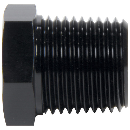 Fitting - Plug - 1/8 in NPT - Hex Head - Aluminum - Black Anodized - Each