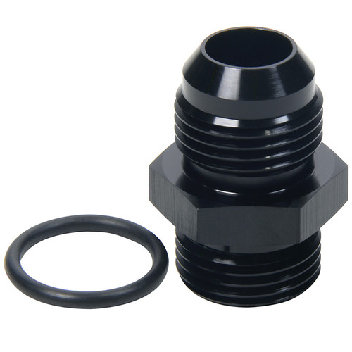 Fitting - Adapter - Straight - 10 AN Male to 10 AN Male O-Ring - Aluminum - Black Anodized - Each