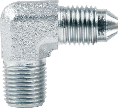 Fitting - Adapter - 90 Degree - 3 AN Male to 1/8 in NPT Male - Steel - Zinc Oxide - Each