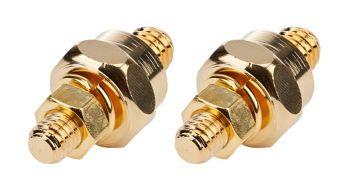 Battery Terminal - Side Mount - Bolt-On - 5/16 in Stud - Brass - Gold Plated - Pair