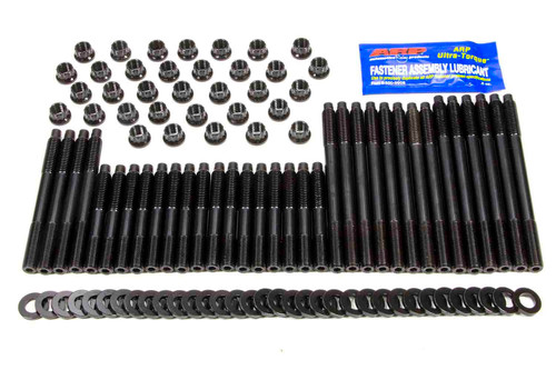 Cylinder Head Stud Kit - 12 Point Nuts - Chromoly - Black Oxide - Aftermarket Head - Small Block Chevy - Kit