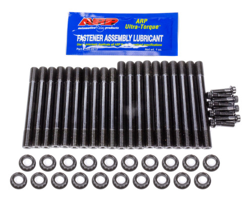 Main Stud Kit - 12 Point Nuts - 4-Bolt Mains - Chromoly - Black Oxide - Ford Powerstroke - Kit