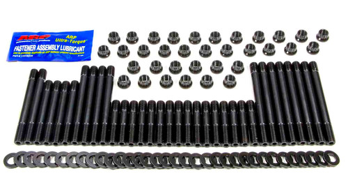 Cylinder Head Stud Kit - 12 Point Nuts - Chromoly - Black Oxide - Aftermarket Head - Small Block Chevy - Kit