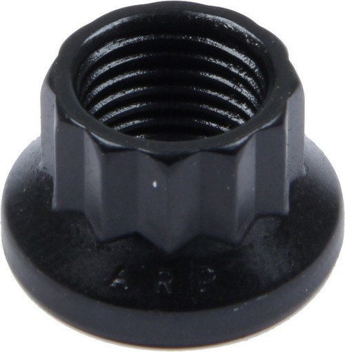 Nut - 12 mm x 1.25 Thread - 14 mm 12 Point Head - Chromoly - Black Oxide - Each