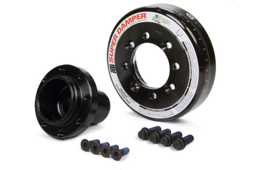 Harmonic Balancer - Super Damper - 6.325 in OD - SFI 18.1 - Steel - Black Oxide - Internal Balance - Small Block Ford - Each