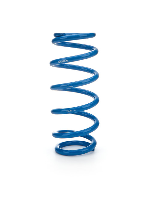 Coil Spring - Coil-Over - 2.5 in ID - 10 in Length - 250 lb/in Spring Rate - Steel - Blue Powder Coat - Each