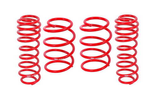Suspension Spring Kit - 1.5 in Lowering - Front / Rear - Steel - Red Powder Coat - Ford Mustang 2005-14 - Kit
