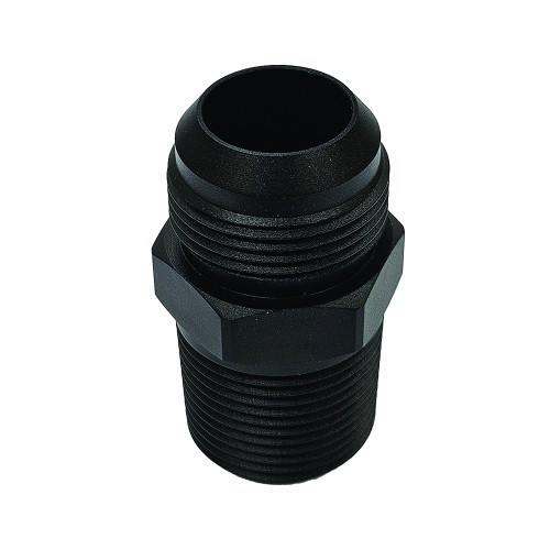 Fitting - Adapter - Straight - 16 AN Male to 1 in NPT Male - Aluminum - Black Anodized - Each