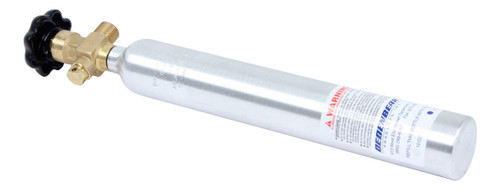 CO2 Bottle - 10 oz - Standard Valve - Aluminum - Clear Anodized - Each